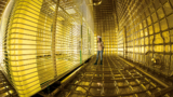 The field cage of a prototype liquid–argon time-projection chamber